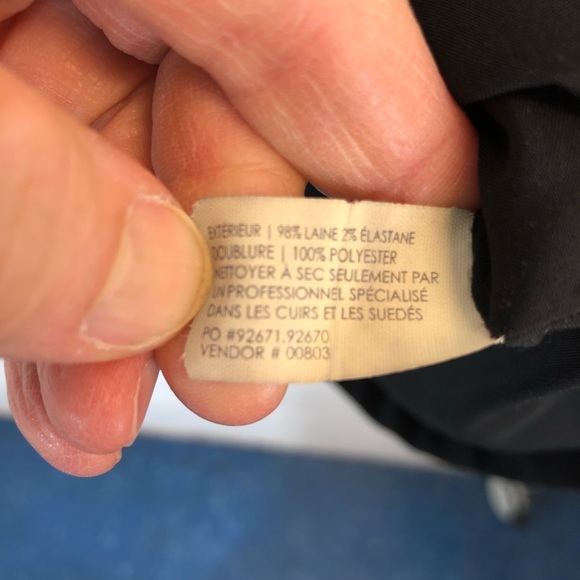 Club Monaco Black Wool Drop Waist Dress 2 - Picture 8 of 8